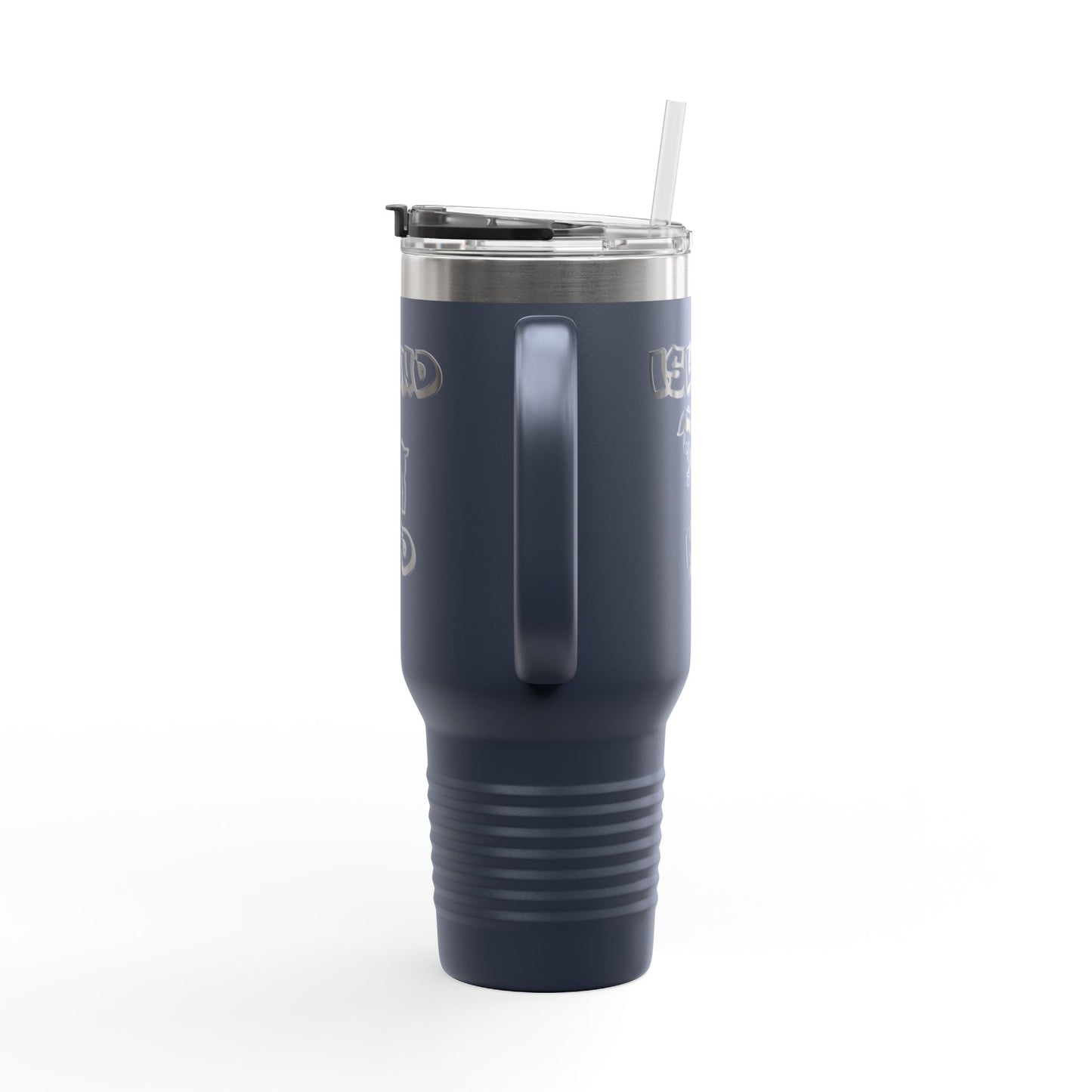 40oz Insulated Travel Mug — Island Kid Stainless Tumbler with Handle & Straw