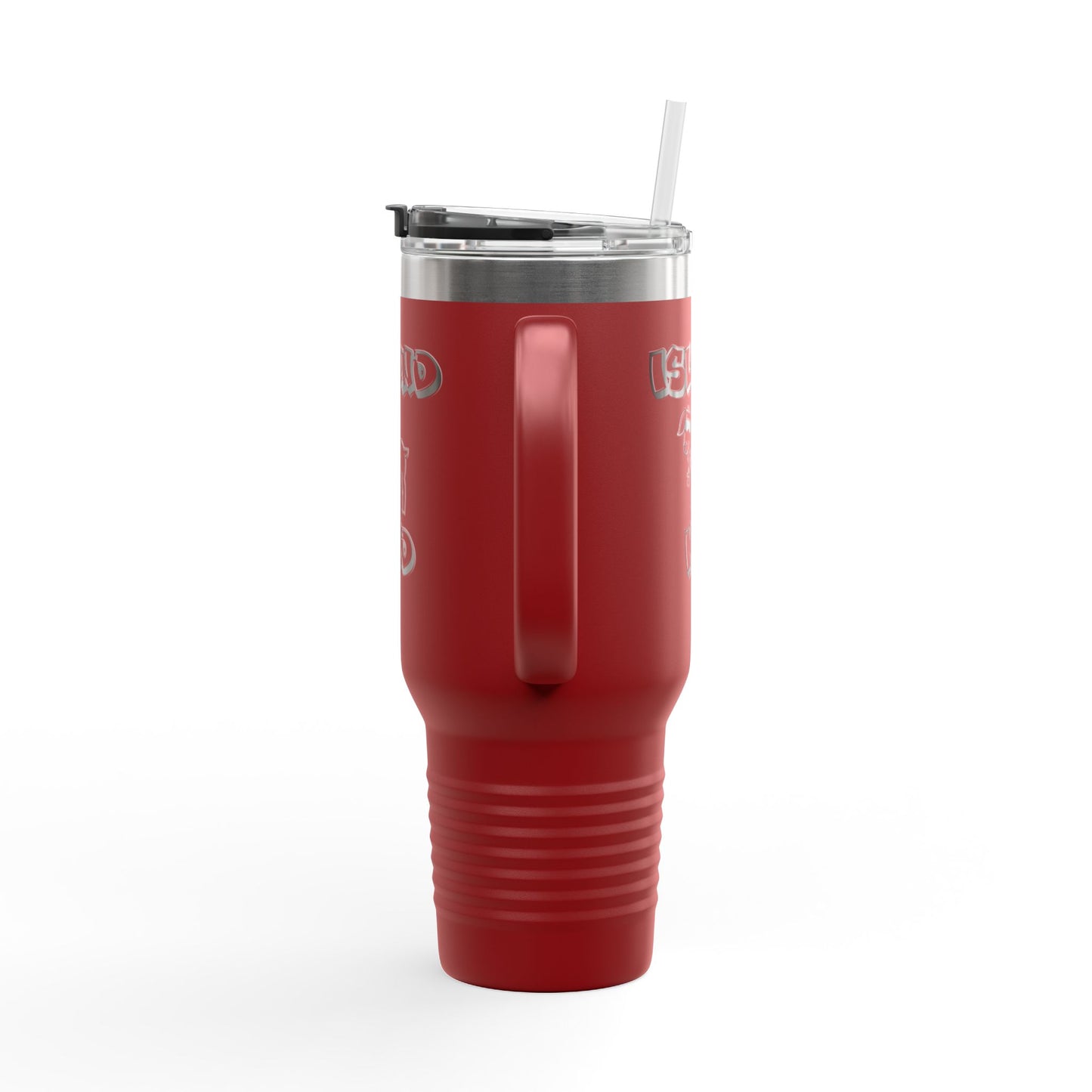 40oz Insulated Travel Mug — Island Kid Stainless Tumbler with Handle & Straw