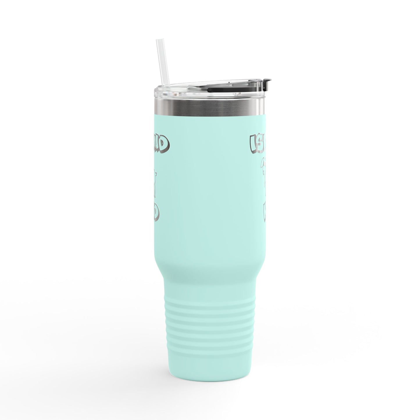 40oz Insulated Travel Mug — Island Kid Stainless Tumbler with Handle & Straw