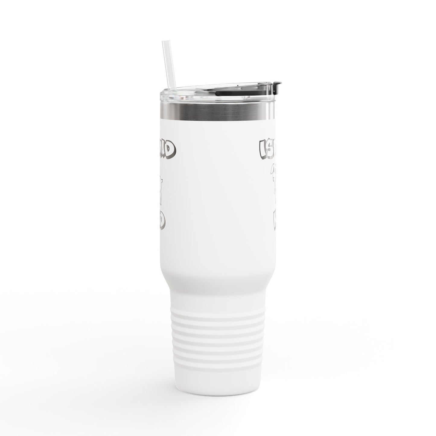 40oz Insulated Travel Mug — Island Kid Stainless Tumbler with Handle & Straw