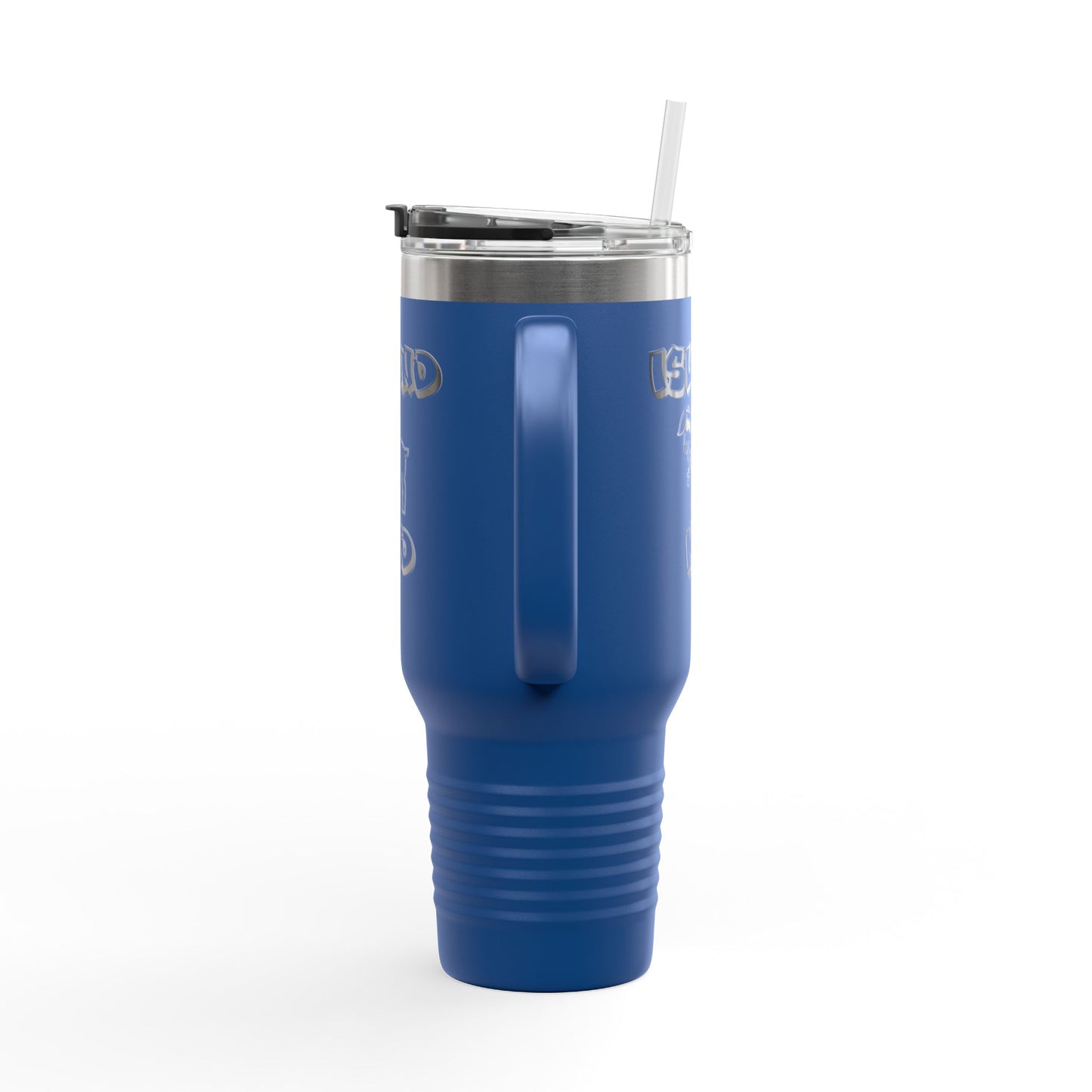 40oz Insulated Travel Mug — Island Kid Stainless Tumbler with Handle & Straw