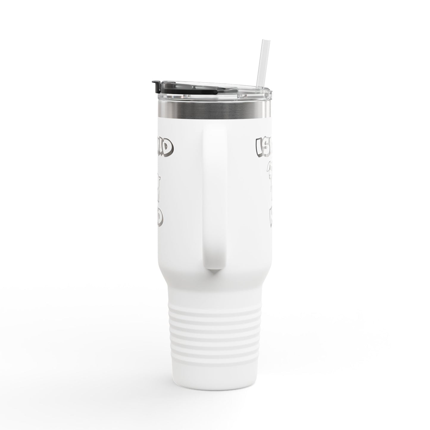 40oz Insulated Travel Mug — Island Kid Stainless Tumbler with Handle & Straw